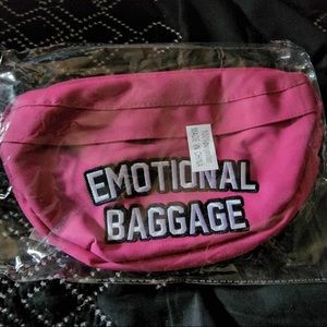 Pink emotional baggage fanny pack